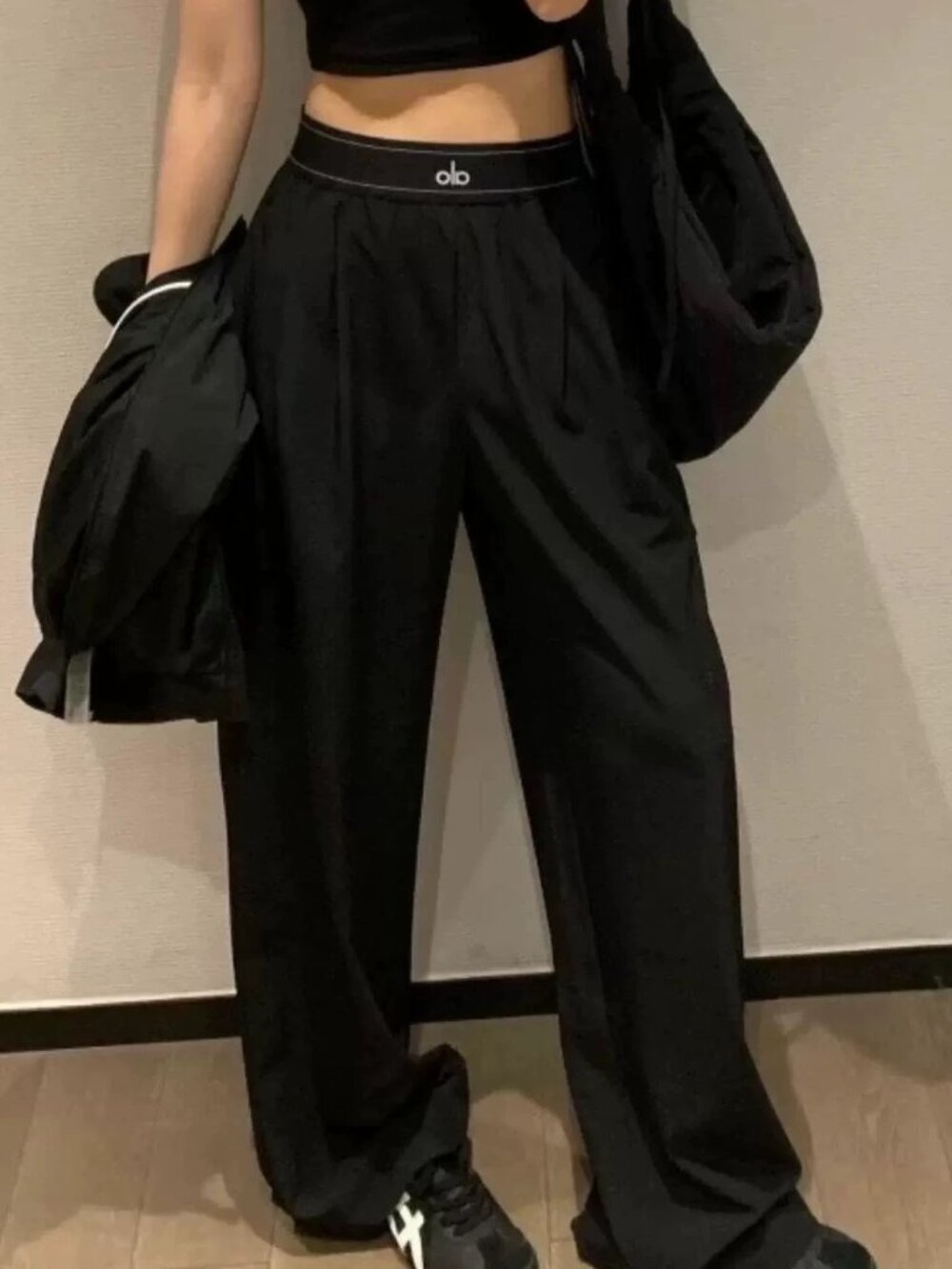 ALO Yoga 🎨🎨Regular Style Black Sporty Casual Suit Pants (🤗Women's)